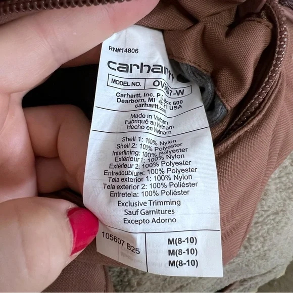 Carhartt Women’s Reversible Montana Vest Relaxed Fit Insulated Nutmeg Brown - Picture 8 of 8